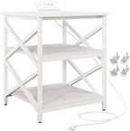 METYERRY 23.6"x23.6" Large Printer Stand with Power Outlet, 3 Tier Cart by METYERRY