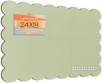 Scalloped Bulletin Board 24x18 inches, Decorative Felt Pin Board for Wall by Lightomorrow