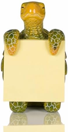 Sea Turtle Pop-Up Sticky Note Dispenser for 3 x 3 in Notes, Green by hortix
