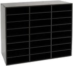 Mail Sorter Organizer, 24 Compartments Black Literature Organizer, Student Mailbox for Classroom, Desktop Paper Bill Organizer for Home, Office, School (24 Slots Black) by MhdunueSK