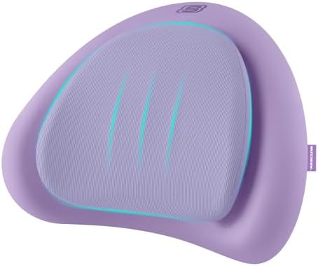 Skechers Lumbar Pillow Premium Memory Foam, Double-Layer-Office Chair Cushion for Tailbone Pain Relief,Butt Pillow for Office Chair,Car seat Cushion,Long Sitting Office Workers,and Car Drivers,Purple by Unknown