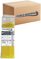 Kable Kontrol Cable Zip Ties, 14 Inch, 6000 Pcs, 50lbs Test, FL Yellow by KABLEKONTROL%C2%AE