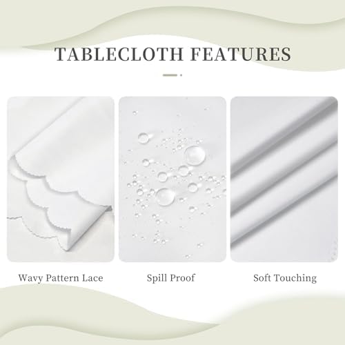 Colored Pencils in Cup Rectangle Tablecloth with Lace Edge - Image 5