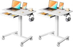 28" Mobile Standing Desk with Drawer, Portable Laptop Desk (Pack of 2) by JYLHJOYSEEKER