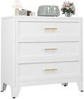 Ckzbx Metal Dresser Under Desk Metal Filing Cabinets, 34.25" H Drawer Chests of Drawers for Office, Garage (3 Drawers White 31.5inch Wide) by Ckzbx