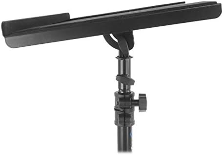 Rockville RLS68 Adjustable DJ Laptop, Tablet Tripod Stand with Dual Trays - Image 3