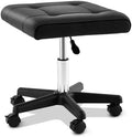 Wesiti Under Desk Foot Rest with Wheels, Adjustable Rolling Foot Stool Ottoman with Lockable Casters, PU Padded Leg Support for Office, Home, Pedicure & Workstation by Unteilti