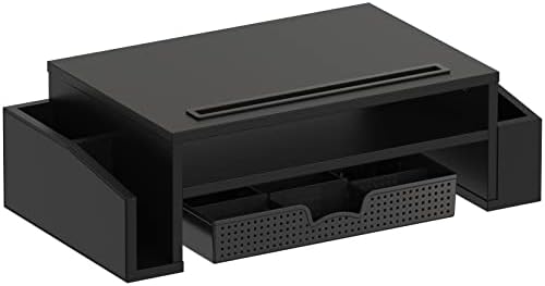 Simple Houseware Desk Monitor Stand Riser w/ Adjustable Tray, Black - Image 6