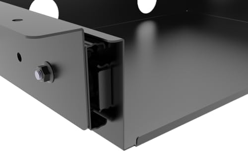 13 inch Under Desk Slide Out Storage Shelf with Cable Managment - Image 6