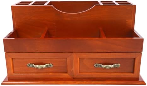 Desktop Organizer with 2 Drawers and 12 Compartments,Wooden Desk Drawers,Desk Countertop Organizers - Image 6