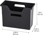IRIS USA 6-Pack Medium Desktop File Box with Open Lid, Black - Image 2