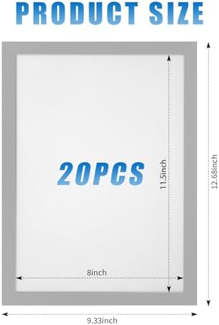 20 Pack Magnetic Sign Holder 8 x 11.5 inches with Magnetic Border - Image 2
