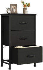DUMOS 3 Drawer Nightstand for Bedroom, Small Night Stand Chest of Drawers by DumosLifestyle