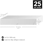 White Business Card Folding Box - Thick and Sturdy Cardboard Boxes for Storage Containers, Packaging, Card Holder and Organizer - 25 per Pack (12" x 3 1/2" x 2") - Image 2