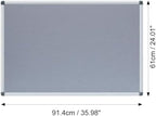 DEVELOP 36x24 Inch Gray Felt Bulletin Board, Wall Mounted Pin Memo Notice Cork Board with Silver Aluminium Frame for Office, Home, and Classroom, Includes 10 Push Pins - Image 5