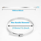 Metal Zip Ties Heavy Duty Outdoor, 40 Inch Large cable ties, 880Lb 20PK - Image 4