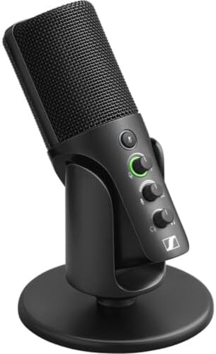 Sennheiser Profile USB Condenser Microphone with Desktop Stand Bundled with Closed-Back Headphones + Microphone Boom Arm + Wind Screen Pop Filter + Microfiber Cleaning Cloth (5 Items) - Image 5