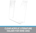 SSWBasics Clear Acrylic Literature Holder for Wire Grid | Fits 8.5 x 11 Inch Documents | Durable & Versatile - Image 3