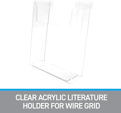 SSWBasics Clear Acrylic Literature Holder for Wire Grid | Fits 8.5 x 11 Inch Documents | Durable & Versatile - Image 3