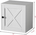 FUSUNBAO Magic DIY Cube Storage Organizer Stackable Cubes for Home Books Clothes Toy-Modular Cubby Storage System-Office Cubical-Bookcase Closet (Pure White-Washed, Door Cube) - Image 3
