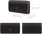Genuine Leather A6 Receipt Organizer, Leather Expanding Accordion File Folder, 7 Pockets Expanding Bill Receipt Holder for Receipts,Invoices,Coupons,Cards, 7.8X4.3 Inches - Image 2
