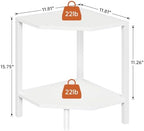 Creso hom Corner Shelf Stand, 2 Tier Industrial Corner Bookshelf - Image 3