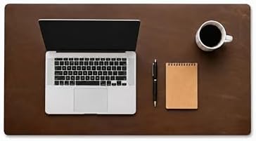 Genuine Leather Desk Pad, Office Desk Mat, Large Desk Blotter, Desk Protector, and Mouse Pad – 31.5" x 15.75" (1.8-2.0 mm) Luggage, Waterproof, Premium Quality for Desk Surface Protection and Comfort by TheTanneryNYC