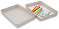 Welaxy 2pc Letter Size Felt File Folder Holder Oatmeal Document Paper Tray by Welaxy