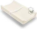 Vegan Leather Contoured Baby Changing Pad | Waterproof & Wipe-Clean PU Leather Diaper Change Mat, Soft, Wipeable Cover, Safety Strap, Non-Slip Bottom, Topper for Standard Infant Diaper Table & Dresser by Modera