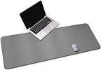 CENNBIE Leather Desk Mat, 55''x19.6'' Extra Large Desk Pad (Grey) by CENNBIE
