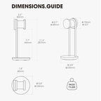 Fenge Headphone Stand with Storage Base, Headset Holder for Desktop, Brown - Image 2