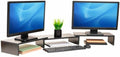 Mind Reader Dual Monitor Stand, Desktop Organizer, Laptop Riser, Office, MDF, 51.25"L x 9.25"W x 4.75"H, Black by MindReader