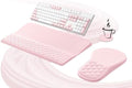 Ospelelf Ergonomic Mouse Pad and Keyboard Stand Wrist Rest Set, Memory Foam Comfort, Pain Relief for Typing, Office Desk Accessories, Pink by OspelelfOfficeSupplies