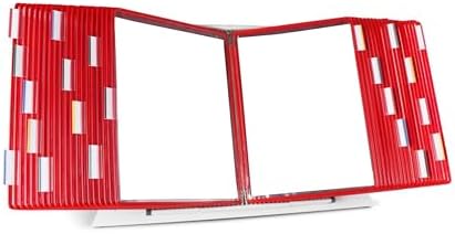 Tarifold Desktop Reference Display System, 40 Pockets, Expandable, Red by TARIFOLD