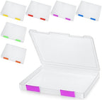 PerKoop 6 Pcs Clear Paper Storage Box,12.4 x 9.84 x 1.18 Inches,Colorful by PerKoop