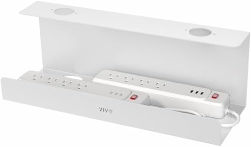 VIVO White 17 inch Extra Deep Cable Management Tray, DESK-AC16-1CW by VIVO