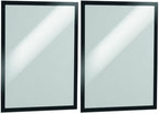 Durable Duraframe Business & Store Self Adhesive Magnetic Sign Holder in Tabloid-Size 11" x 17" Inches - Black Frame - Pack of 4 by DURABLEOfficeProducts