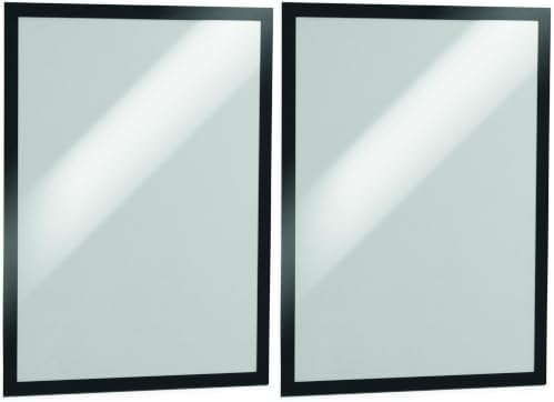 Durable Duraframe Business & Store Self Adhesive Magnetic Sign Holder in Tabloid-Size 11" x 17" Inches - Black Frame - Pack of 4 by DURABLEOfficeProducts