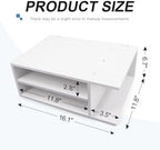 SONGWAY Printer Stand with Storage for Desk - Desktop Printer Shelf, Monitor Stand Riser, Desk Paper Storage Organizer for Home Office - Image 6