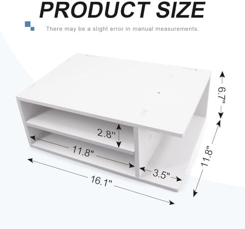 SONGWAY Printer Stand with Storage for Desk - Desktop Printer Shelf, Monitor Stand Riser, Desk Paper Storage Organizer for Home Office - Image 6