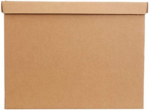 Amazon Basics Moving and Storage Boxes with Handles and Lift-Off Lids, Medium, 19" x 14.5" x 15.5", Brown, 10-Pack - Image 3