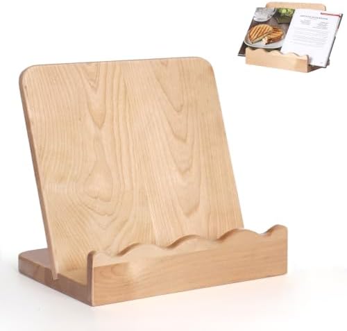 Small Wooden Cookbook Stand Keeps the Recipes Open and Frees Your Hands by Unknown