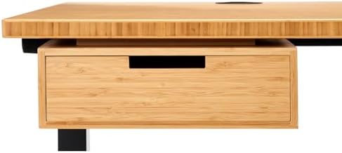 UPLIFT DESK Bamboo Under Desk Drawer – Desktop Storage with 17 lb Capacity and Safety Stop Slide, Undermount Drawer and Standing Desk Accessories for Home Office (Bamboo) by UPLIFTDESK