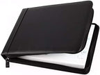 2Fold Zippered Business Checkbook Binder - 7 Ring Binder for Business Checks with Built-in Organizer and Card Case - PU Leather Portfolio for up to 600 3-Up Checks (Black) - Image 6