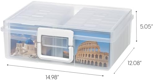 IRIS USA Photo Storage Box |Made in USA| 16 Cases - (2-Pack) - Clear - Image 3
