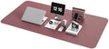YSAGi Non-Slip Leather Desk Pad XL Size, Waterproof Laptop Computer Desk Keyboard Mat, Table Protector Blotter Mat, Large Mouse Pad for Office/Work/Home/Decor(Dark Pink, 47.2" x 23.6")-No Band by YSAGi