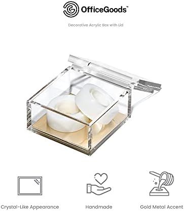 OfficeGoods Acrylic Desk Organizer with Gold Base, Small - Image 5