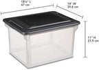 Sterilite File Box Tote with Lids for Letter and Legal Folders, 12-Pack - Image 3