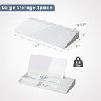 SHANTRA 16'' x 7'' Desktop Whiteboard with Wireless Phone Charger, Desk Dry Erase Board with Organizer, Computer Pad & Keyboard Stand, Small whiteboard for Home, School, Office, Desk Accessories - Image 5