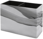 PU Leather Multi-Compartment Pen Holder Desktop Organizer Pencil Cup Storage Caddy for Office Home Supplies Closeup Grandmother Granddaughter Holding Hands Outdoors Environment Black And White Editio - Image 7